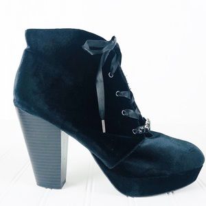 Betsey Johnson Betseyville Velvet Platform Heels
